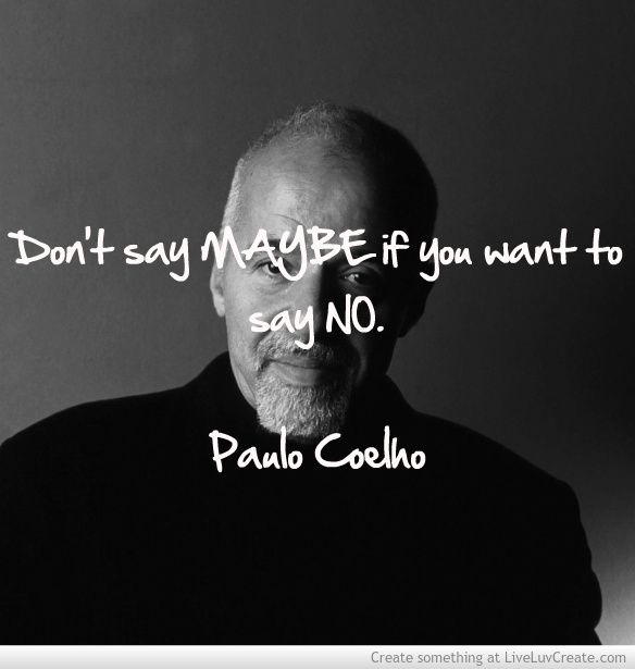 learn to say no