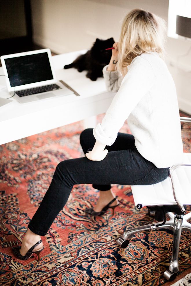 in the office